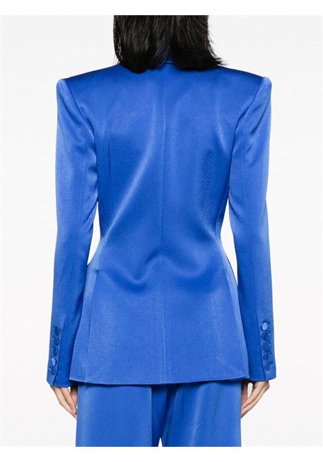 Blue single-breasted satin blazer - women ALEX PERRY | J087BLBLL